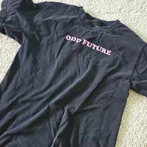 Odd Future Black Tee with Pink Logo
